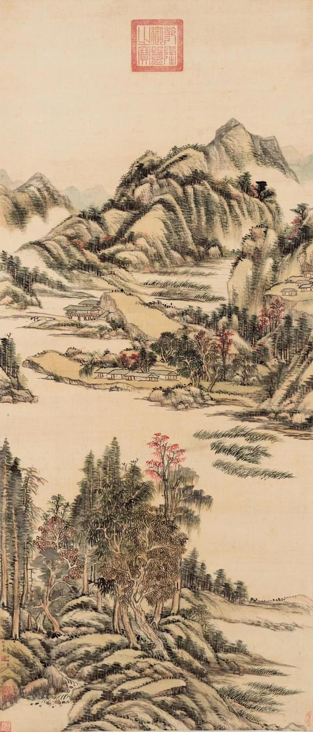 唯一私人收藏王原祁奉敕之作《秋林远黛图》现身拍场